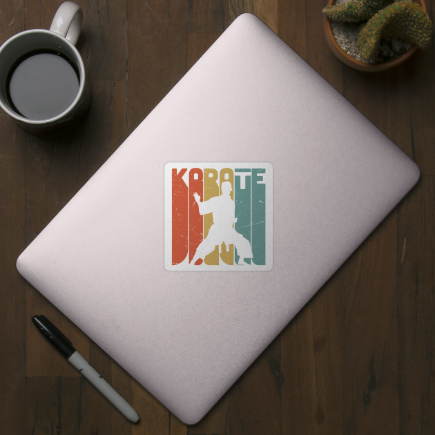 Retro Karate, Karate lover gift idea , karate fan present, martial arts by Anodyle